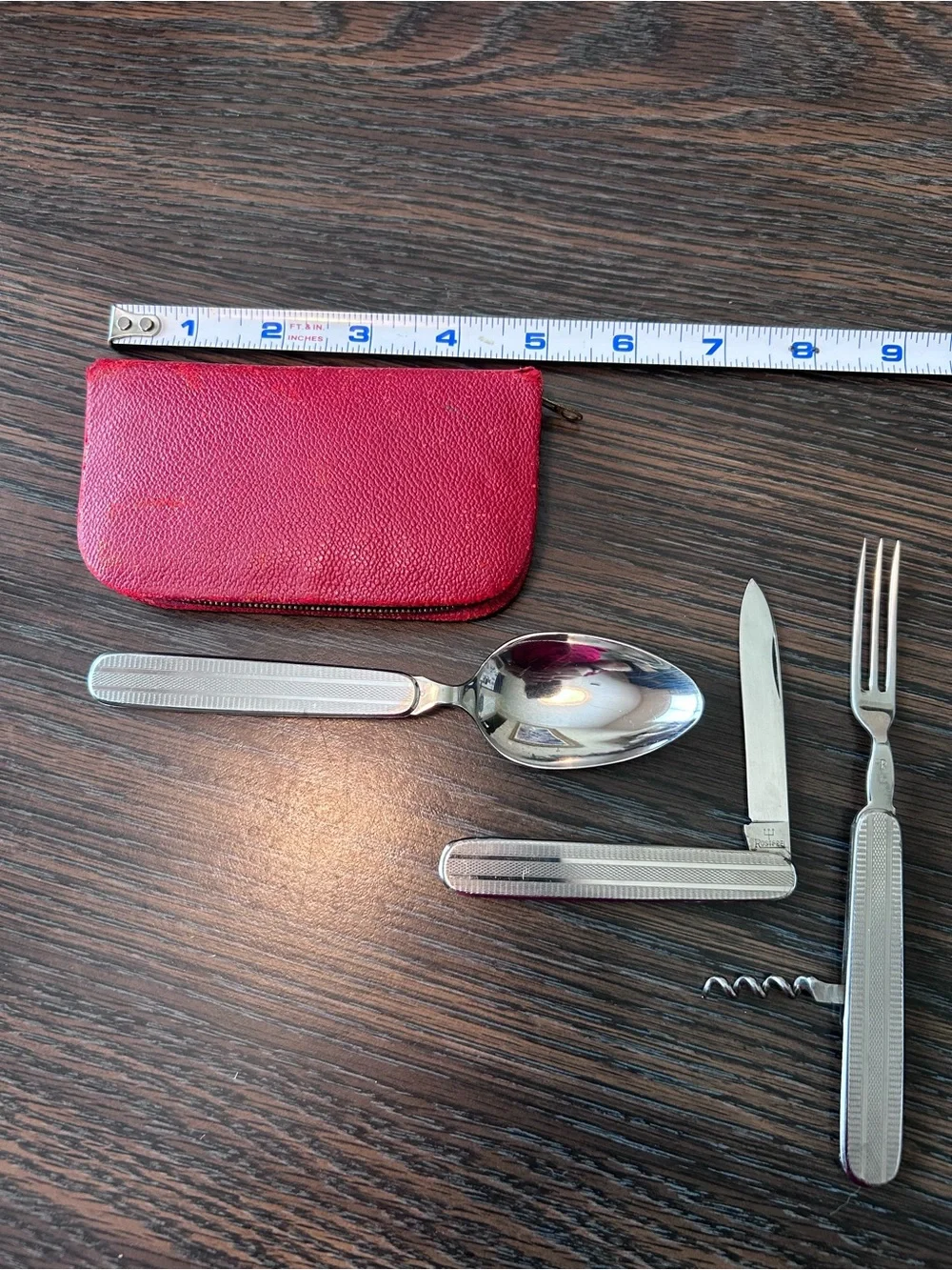 VTG Solingen Ed Wüsthof Travel Cutlery Set Orig Leather Case VGUC 1950s Germany